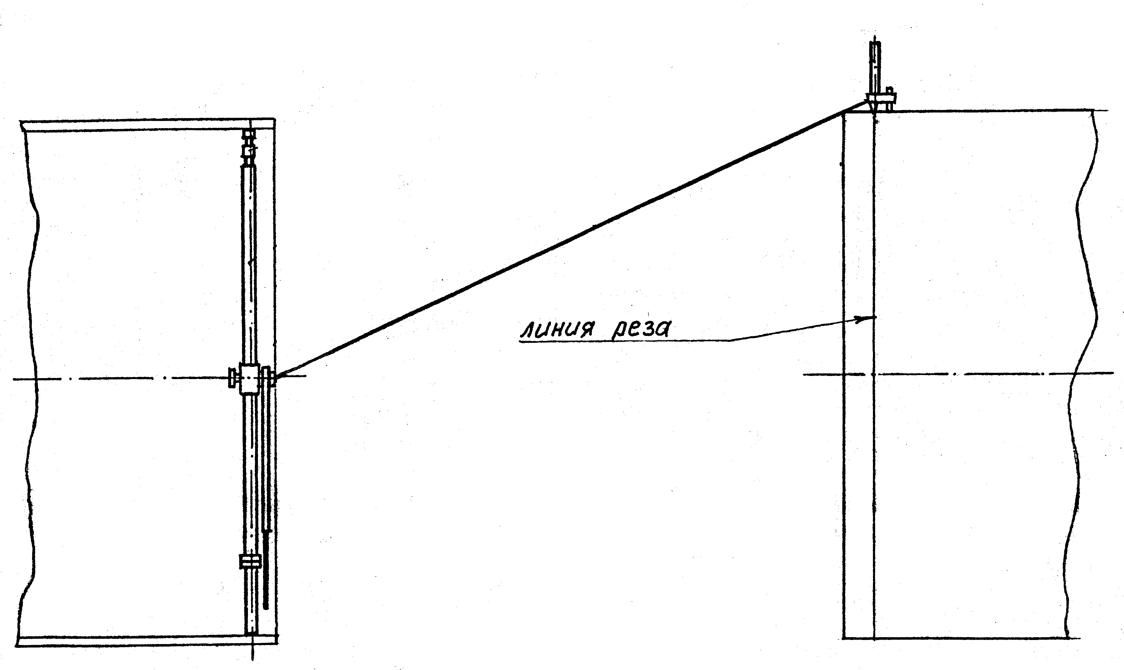Устройство для разметки линии реза на трубе DN 1020-1420
